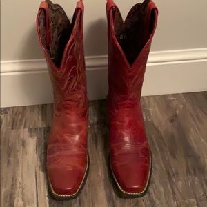 Ariat red cowgirl boots!